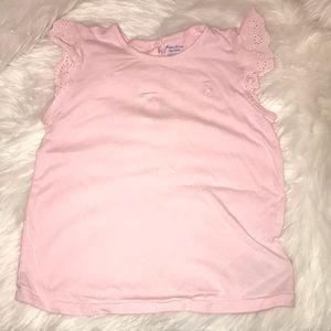 Ralph Lauren 24 month sleeveless soft pink shirt.